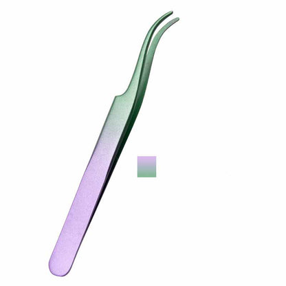 Cluster Lash Tweezers Gradient Purple Green