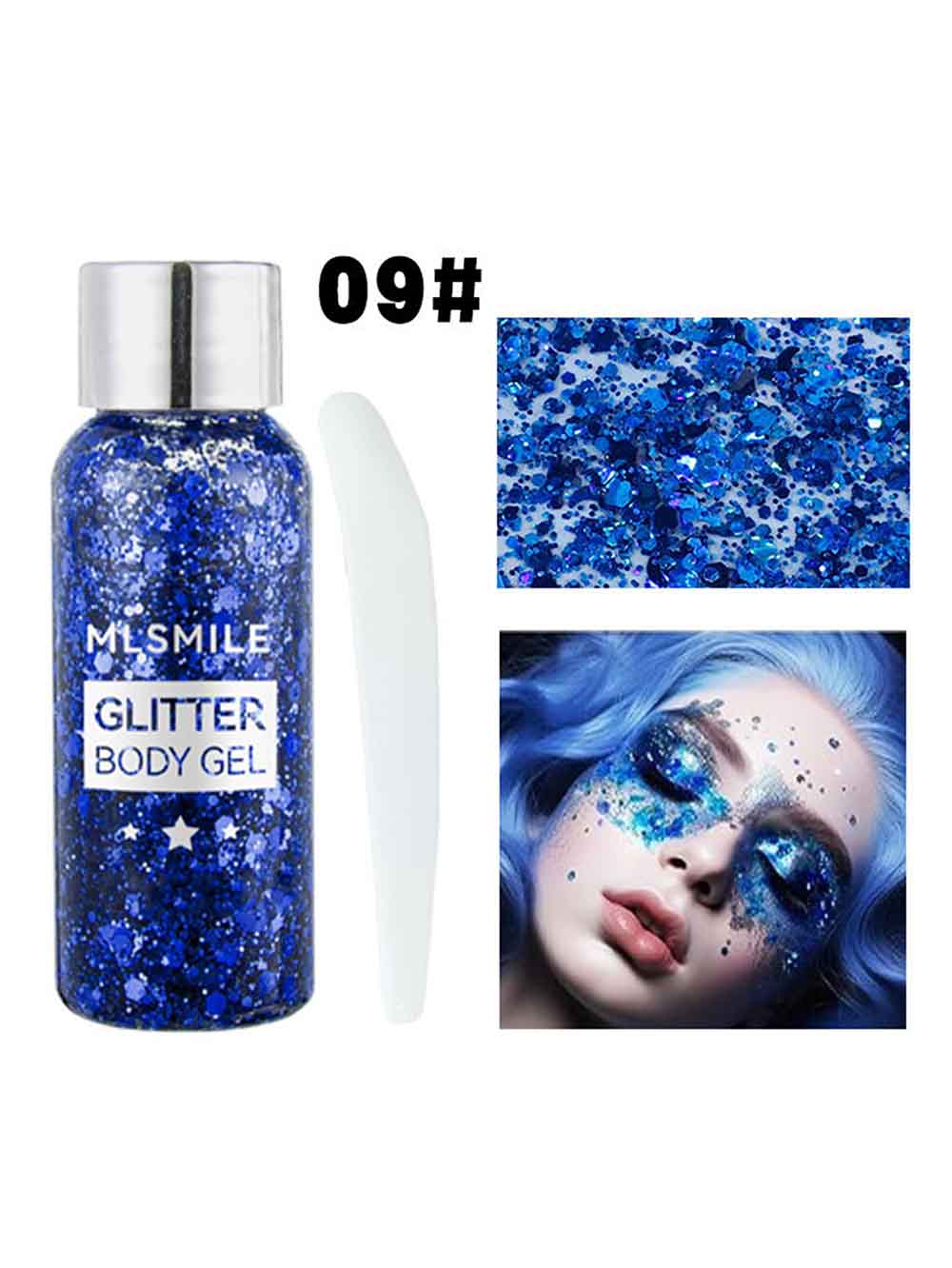 blue glitter gel