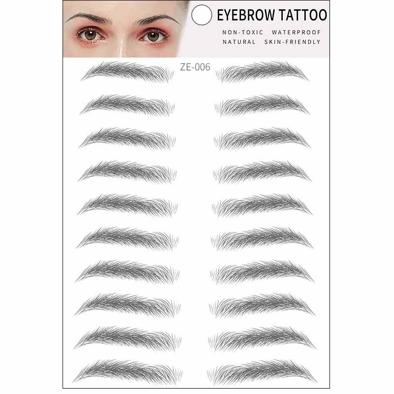 4d eyebrow stickers e 16 Eyebrows Temporary Tattoo Stickers Waterproof  Stick On Make up for Woman this waterproof imitation eyebrow tattoo sticker  is designed in a realistic style, just like your natural
