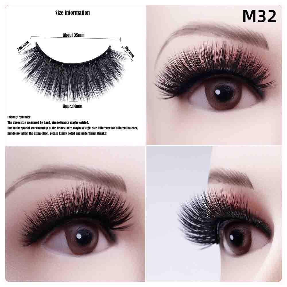 Self-adhesive-lashes-M32-frank 3D Faux Mink Lashes
